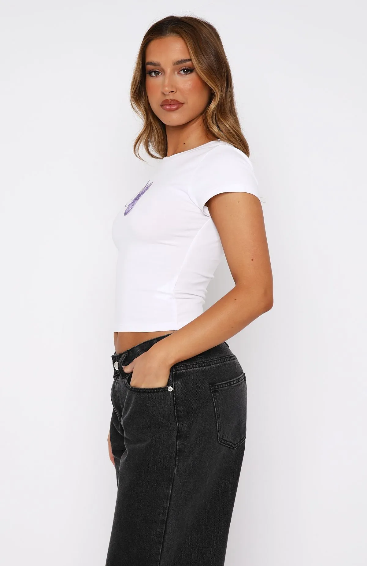 Ring My Phone Baby Tee White