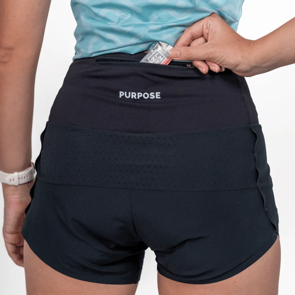 WOMEN High-Waisted Running Shorts (Low Side Cut)