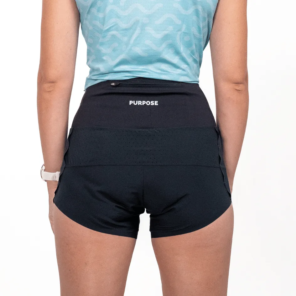 WOMEN High-Waisted Running Shorts (Low Side Cut)
